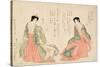 Women Wearing Two Court Costumes, 1801-Kikukawa Eizan-Stretched Canvas