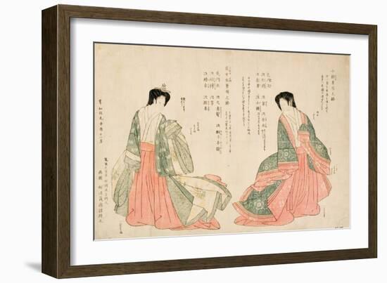 Women Wearing Two Court Costumes, 1801-Kikukawa Eizan-Framed Giclee Print