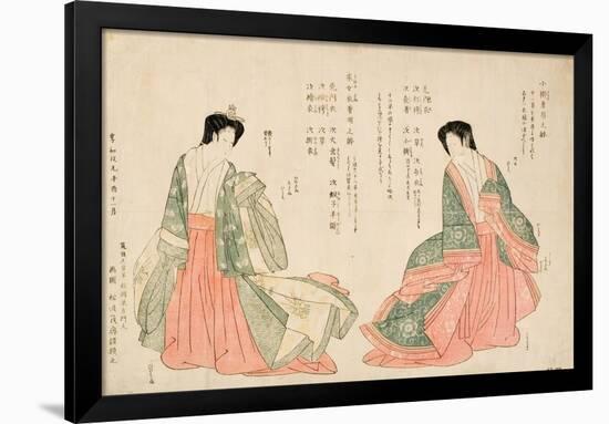Women Wearing Two Court Costumes, 1801-Kikukawa Eizan-Framed Giclee Print