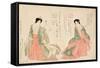 Women Wearing Two Court Costumes, 1801-Kikukawa Eizan-Framed Stretched Canvas