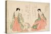 Women Wearing Two Court Costumes, 1801-Kikukawa Eizan-Stretched Canvas