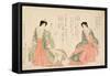 Women Wearing Two Court Costumes, 1801-Kikukawa Eizan-Framed Stretched Canvas