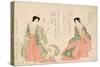 Women Wearing Two Court Costumes, 1801-Kikukawa Eizan-Stretched Canvas