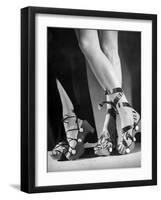 Women Wearing Unrationed Shoe Soles During the War-Nina Leen-Framed Photographic Print