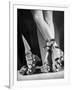 Women Wearing Unrationed Shoe Soles During the War-Nina Leen-Framed Photographic Print