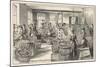 Women Weighing Chocolate and Filling Packets in the Fry's Chocolate Factory in Bristol-null-Mounted Art Print