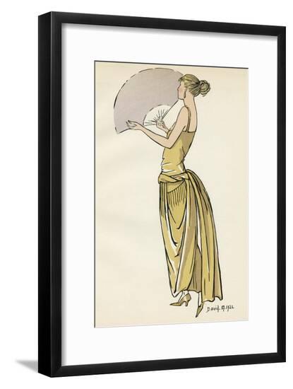Women with a Fan 1922-David Soeurs-Framed Art Print