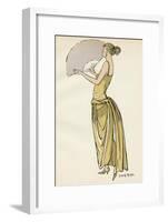 Women with a Fan 1922-David Soeurs-Framed Art Print