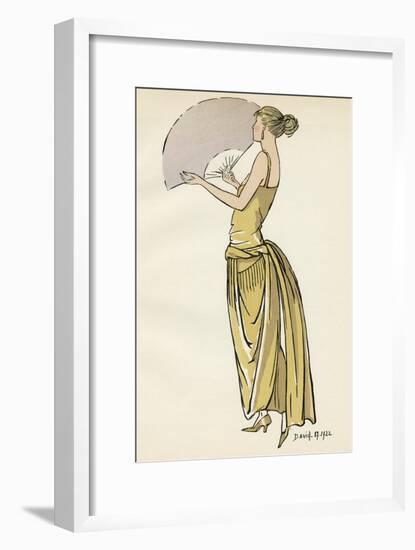 Women with a Fan 1922-David Soeurs-Framed Art Print