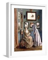 Women with a Japanese Doll, 1894-Alfred Emile L?opold Stevens-Framed Giclee Print