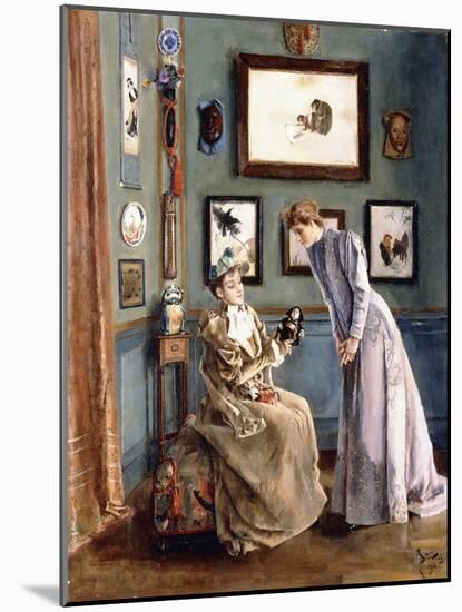Women with a Japanese Doll, 1894-Alfred Emile L?opold Stevens-Mounted Giclee Print
