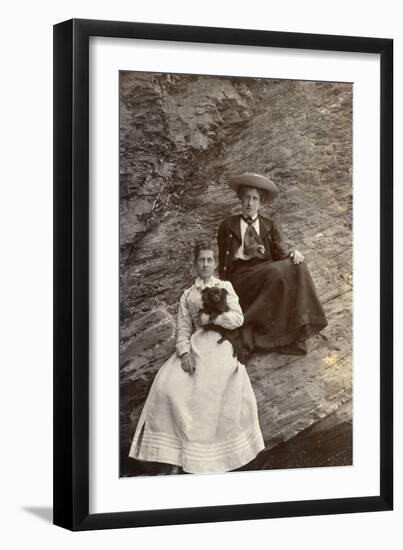 Women with a Long Hair Chihuahua-null-Framed Photographic Print