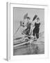 Women with Rowboat-null-Framed Photographic Print