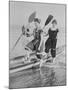 Women with Rowboat-null-Mounted Photographic Print