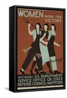 Women Work for Victory Poster-null-Framed Stretched Canvas