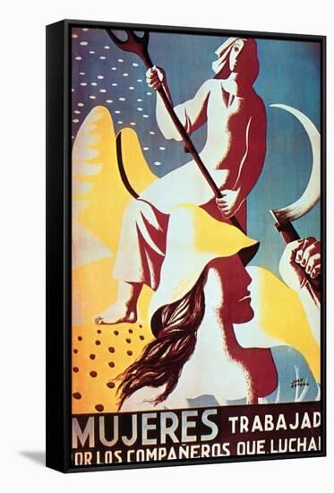 Women Work More for the Men Who Fight-Juan Antonio-Framed Stretched Canvas