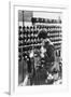 Women Worker in Safety Goggles Doing Acetylene Welding on Cylinder Water Jacket in Factory-null-Framed Photographic Print