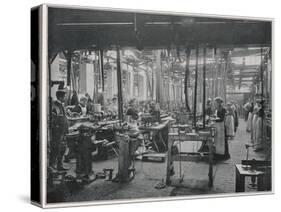 Women Working at the Coventry Machinists' Company Cycle Works Warwickshire-null-Stretched Canvas