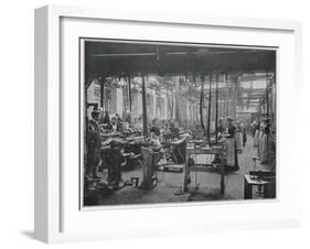 Women Working at the Coventry Machinists' Company Cycle Works Warwickshire-null-Framed Art Print