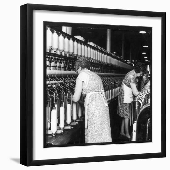 Women Working in a Cotton Mill-Henry Grant-Framed Photographic Print