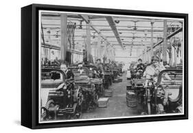 Women Working in a Lancashire Cotton-Mill-null-Framed Stretched Canvas