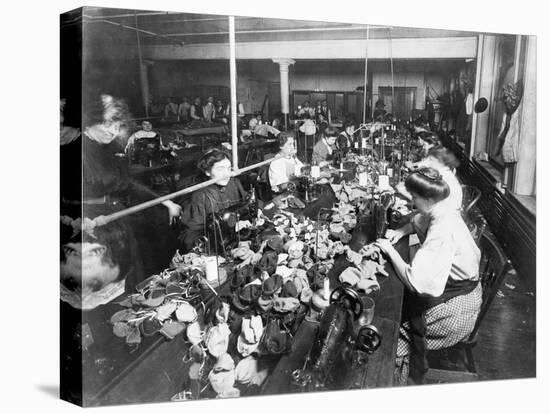 Women Working in a Teddy Bear Factory Photograph-Lantern Press-Stretched Canvas