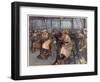 Women Working in Factory, Newcastle, from British Artists at the Front, Continuation of the Western-John Lavery-Framed Giclee Print