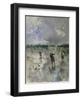 Women Working in Rice Fields, 1896-Pompeo Mariani-Framed Giclee Print