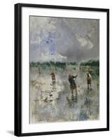 Women Working in Rice Fields, 1896-Pompeo Mariani-Framed Giclee Print