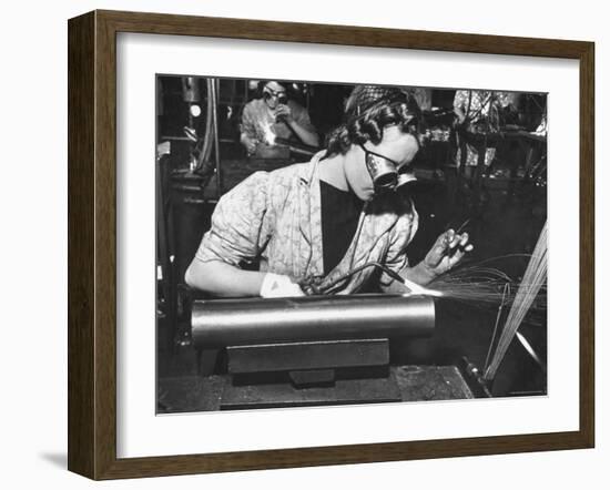 Women Working in Small Arms Factory-Hans Wild-Framed Photographic Print