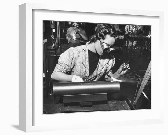 Women Working in Small Arms Factory-Hans Wild-Framed Photographic Print