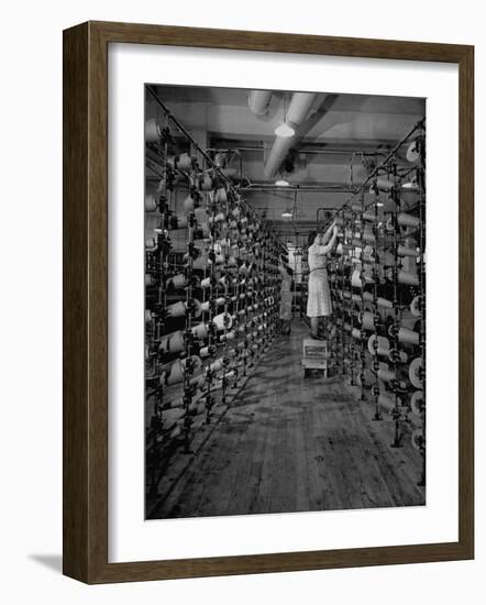 Women Working in the Textile Mill-Carl Mydans-Framed Photographic Print