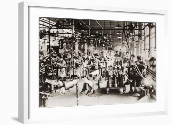 Women Working in Welding Department, Lincoln Motor Company in Detroit, Michigan During World War I-null-Framed Photo