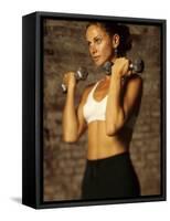 Women Working Out with Hand Wieghts, New York, New York, USA-Paul Sutton-Framed Stretched Canvas