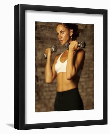 Women Working Out with Hand Wieghts, New York, New York, USA-Paul Sutton-Framed Premium Photographic Print