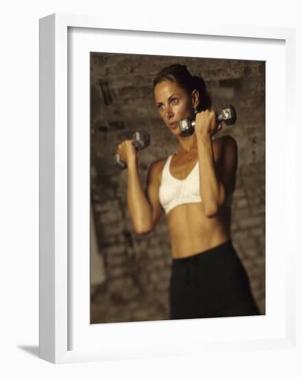 Women Working Out with Hand Wieghts, New York, New York, USA-Paul Sutton-Framed Photographic Print