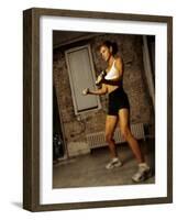 Women Working Out with Hand Wieghts, New York, New York, USA-Paul Sutton-Framed Photographic Print