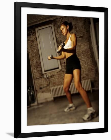 Women Working Out with Hand Wieghts, New York, New York, USA-Paul Sutton-Framed Photographic Print