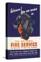 Women! You Are Needed in the National Fire Service-George Gibbons-Stretched Canvas