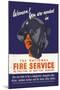 Women! You Are Needed in the National Fire Service-George Gibbons-Mounted Art Print