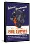 Women! You Are Needed in the National Fire Service-George Gibbons-Framed Stretched Canvas