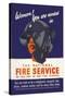 Women! You Are Needed in the National Fire Service-George Gibbons-Stretched Canvas