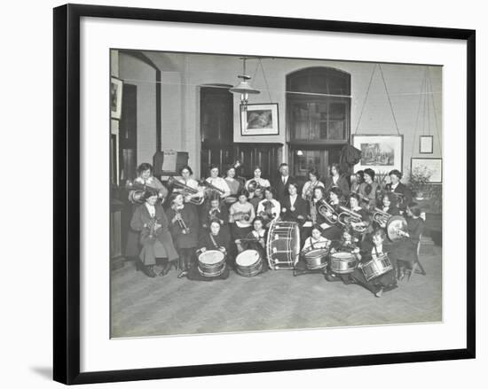 Womens Brass Band, Cosway Street Evening Institute for Women, London, 1914-null-Framed Photographic Print