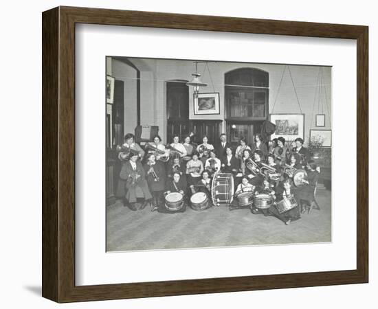 Womens Brass Band, Cosway Street Evening Institute for Women, London, 1914-null-Framed Photographic Print