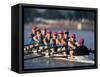 Womens Eights Rowing Team in Action-null-Framed Stretched Canvas