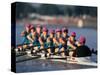 Womens Eights Rowing Team in Action-null-Stretched Canvas