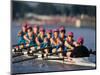 Womens Eights Rowing Team in Action-null-Mounted Photographic Print