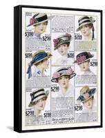 Womens Hats 1916-null-Framed Stretched Canvas