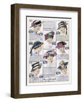 Womens Hats 1916-null-Framed Art Print