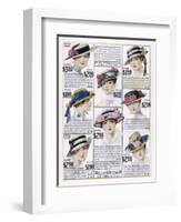 Womens Hats 1916-null-Framed Art Print